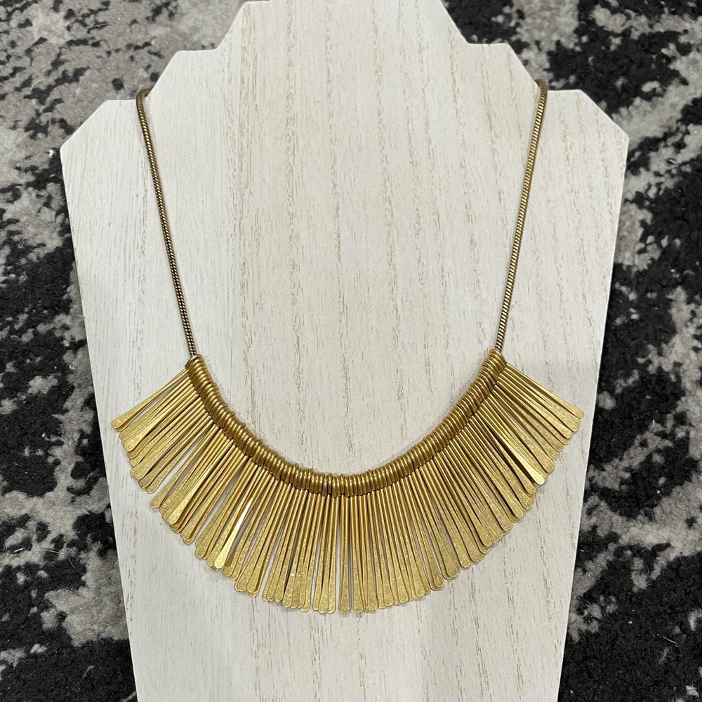 Stella & Dot Vintage Gold Fringe Neckace